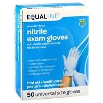 slide 1 of 1, Equaline Nitrile Exam Gloves, 50 ct