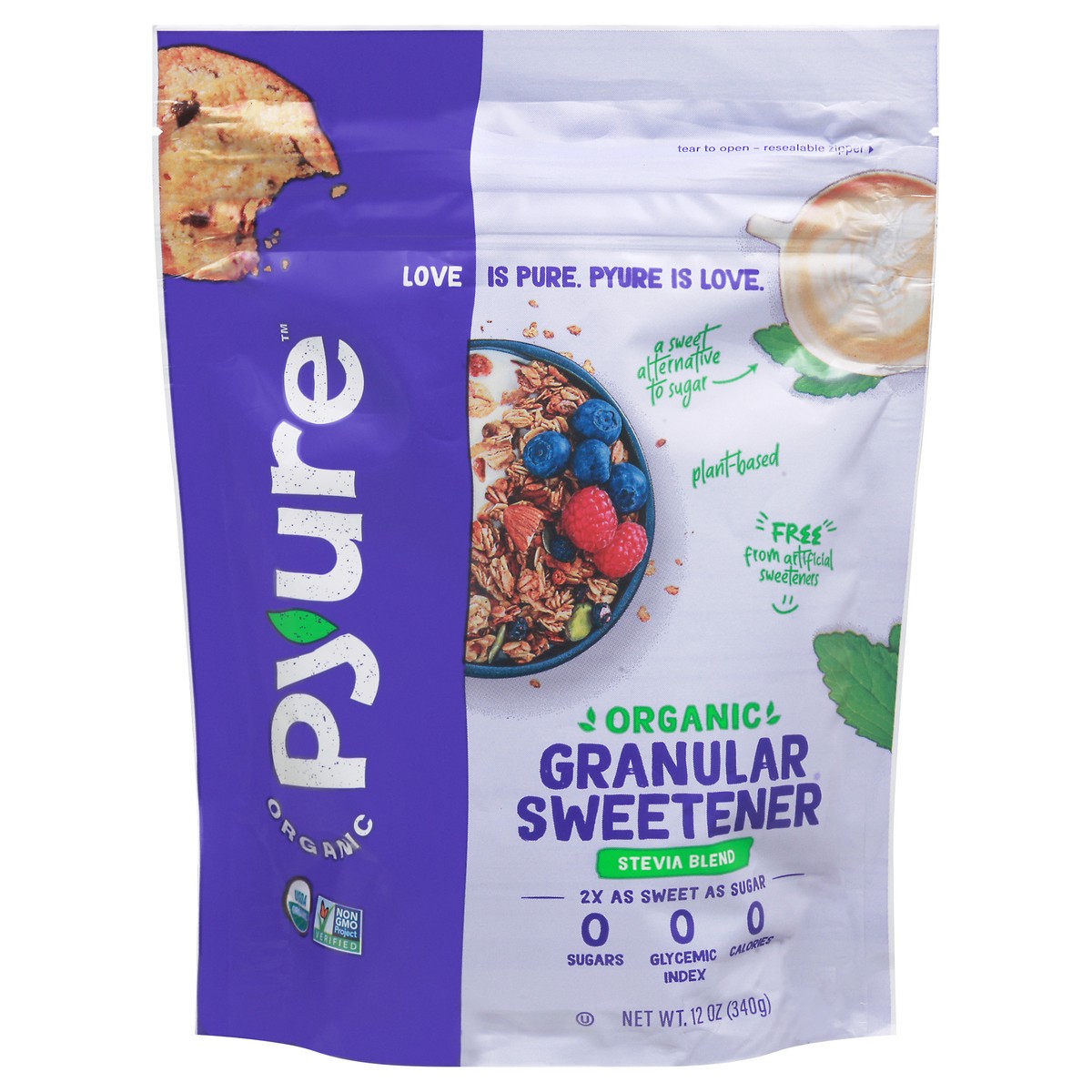 slide 10 of 14, Pyure Organic Stevia Blend Granular Sweetener 12 oz, 12 oz