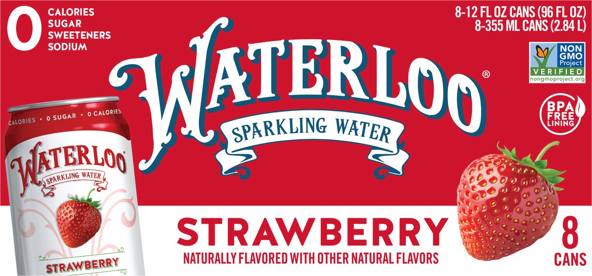 slide 2 of 2, Waterloo Sparkling Water Waterloo Strawberry Sparkling Water, 