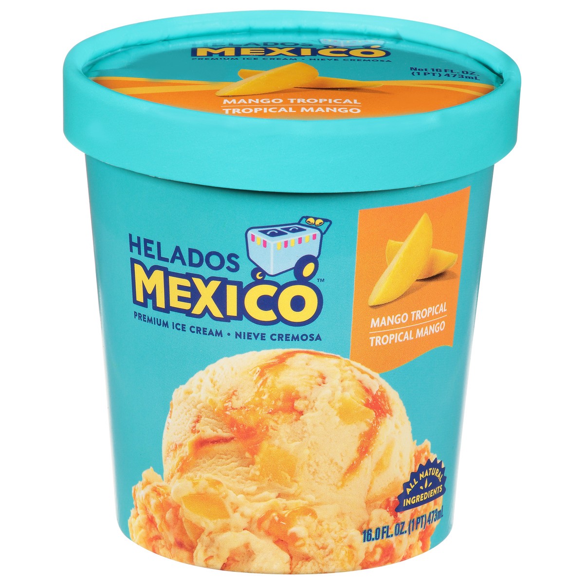 slide 1 of 12, Helados Mexico Mango Tropical Ice Cream, 16 oz