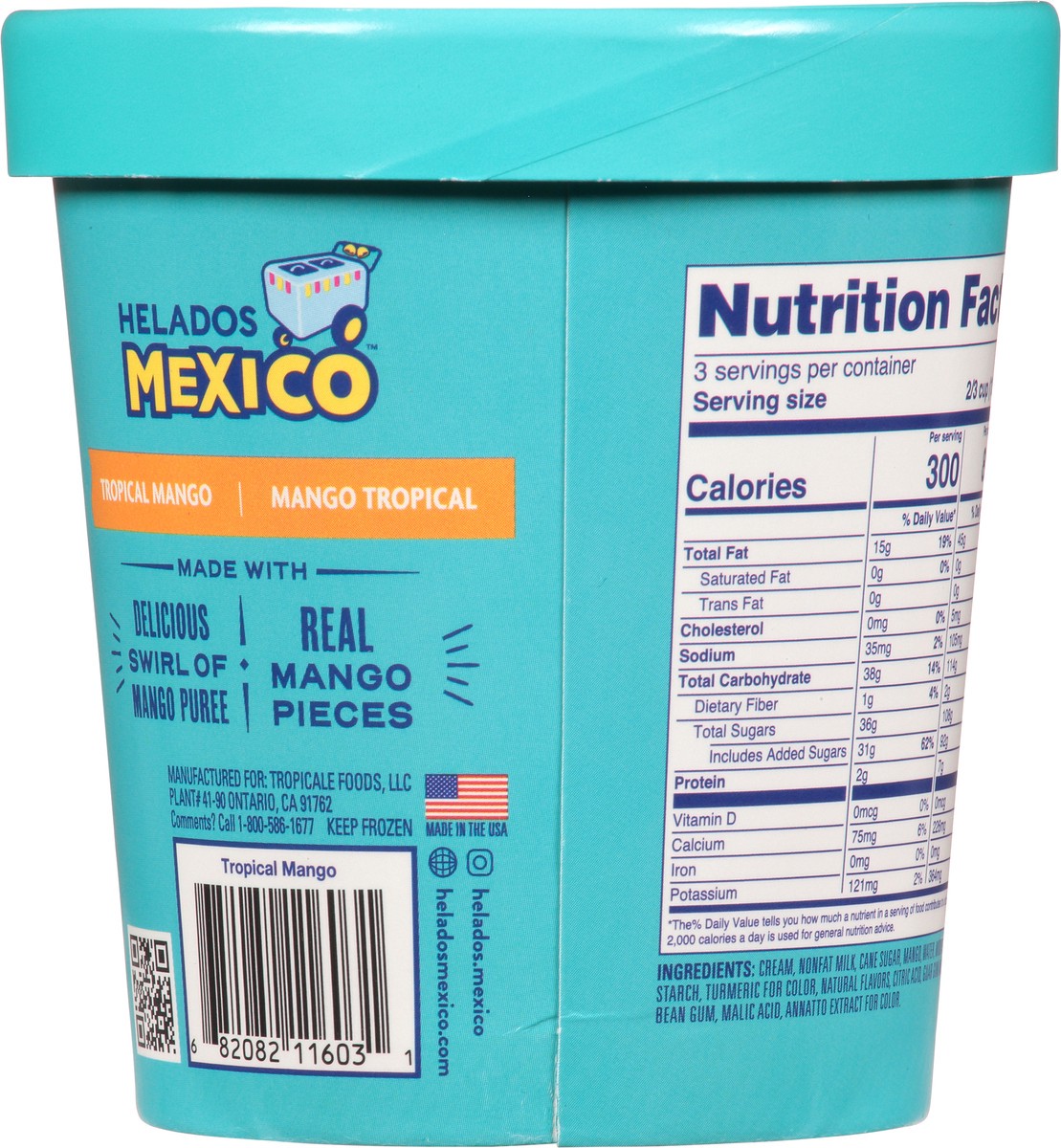 slide 9 of 12, Helados Mexico Mango Tropical Ice Cream, 16 oz