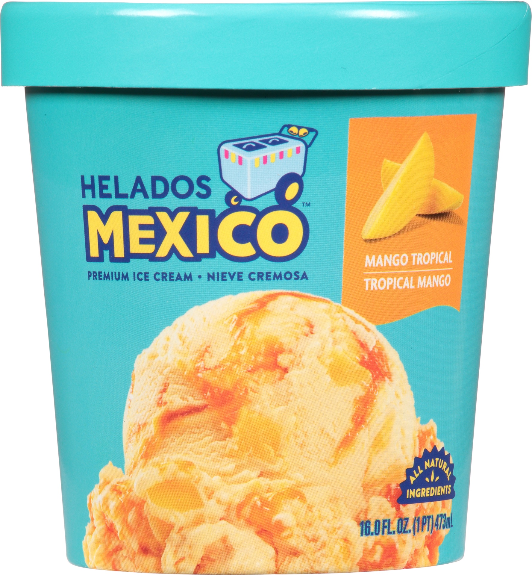 slide 1 of 1, Helados Mexico Ice Cream Premium Mango Tropical, 16 oz