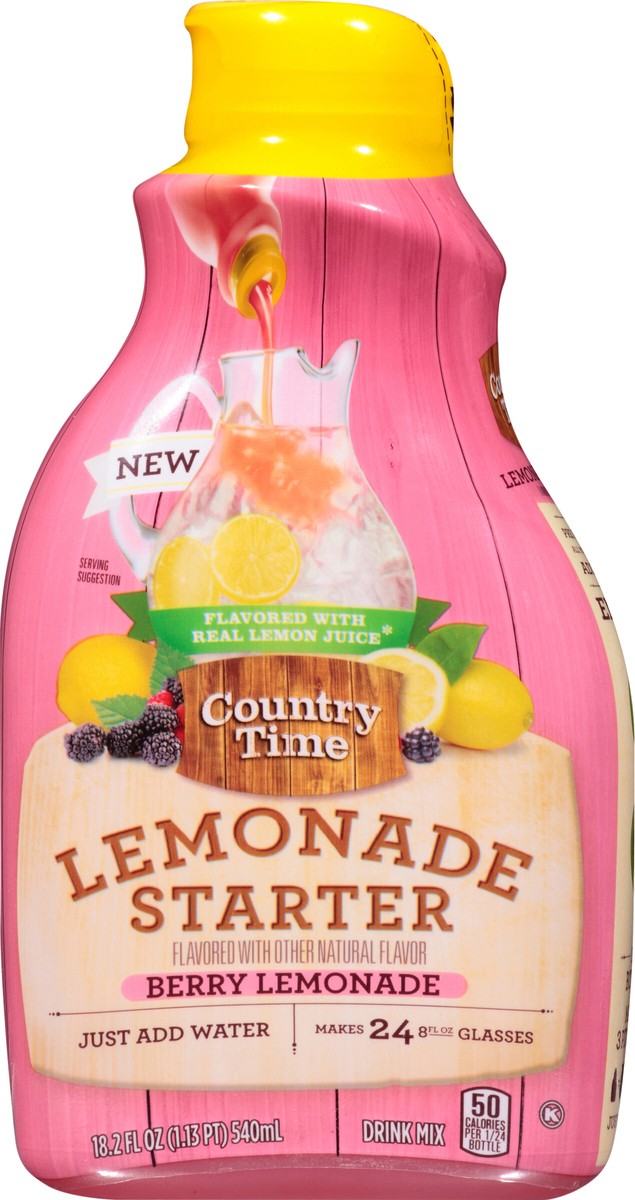 slide 10 of 14, Country Time Lemonade Starter Berry Lemonade Liquid Concentrate - 18.20 fl oz, 18.20 fl oz