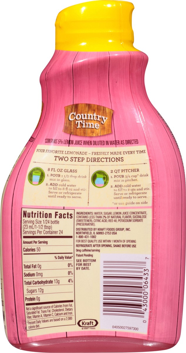 slide 6 of 14, Country Time Lemonade Starter Berry Lemonade Liquid Concentrate - 18.20 fl oz, 18.20 fl oz