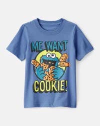 Carter's Toddler Sesame Street Cookie Monster Short-Sleeve Graphic Tee - Blue 4T