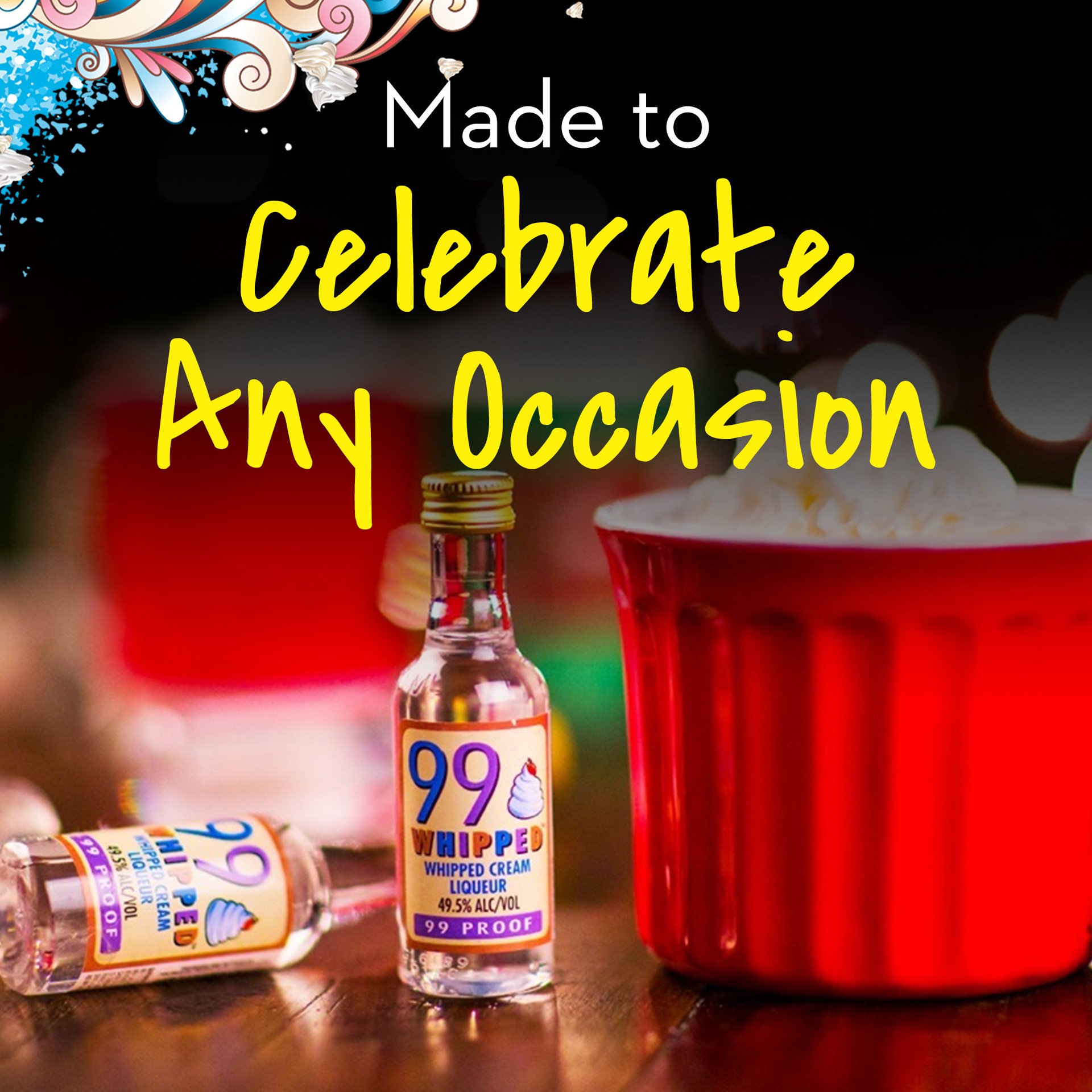 slide 2 of 5, 99 Brand Whipped Cream Liqueur, 50 ml