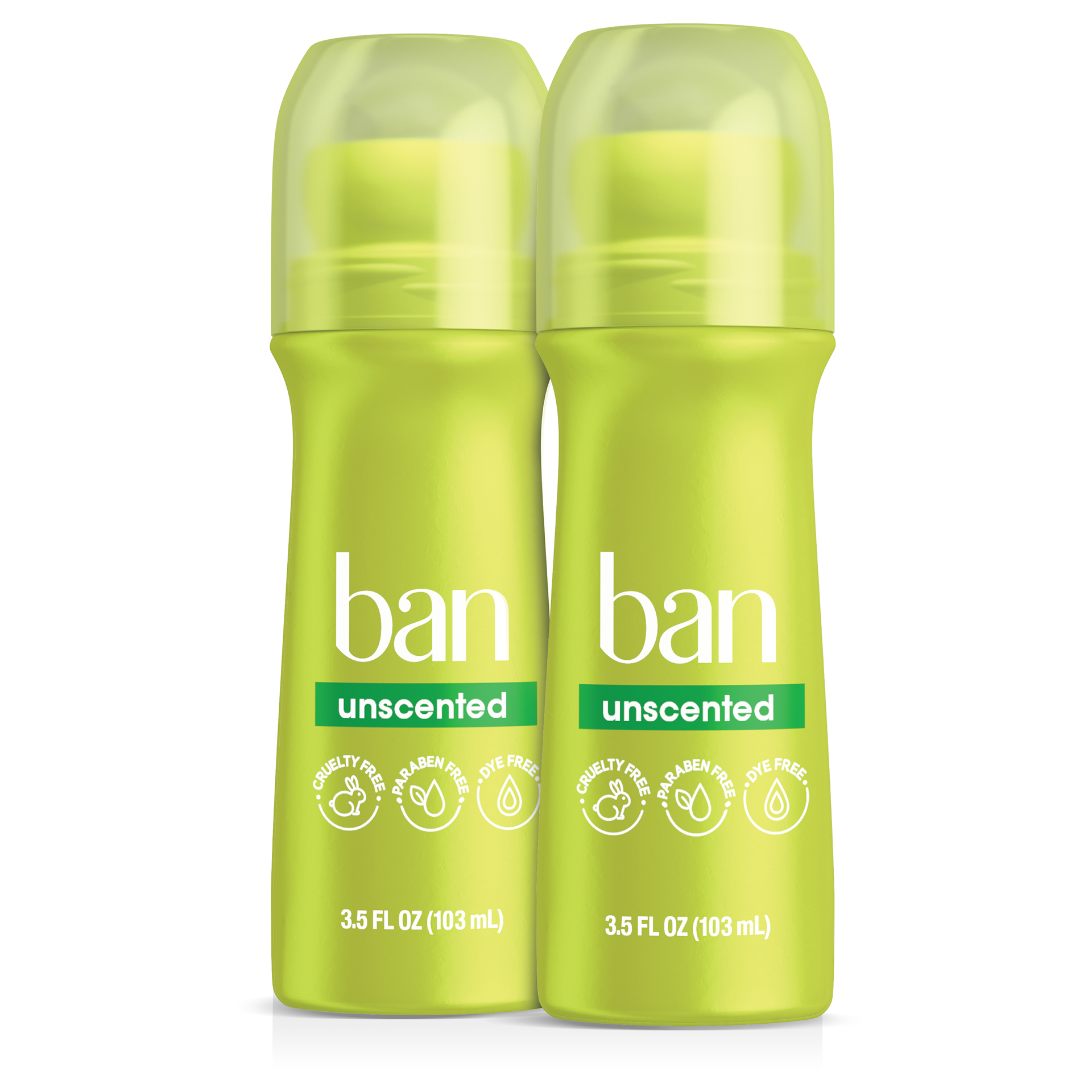 slide 1 of 5, Ban 24hr Invisible Antiperspirant, Roll-on Deodorant for Women and Men, 3.50 fl oz