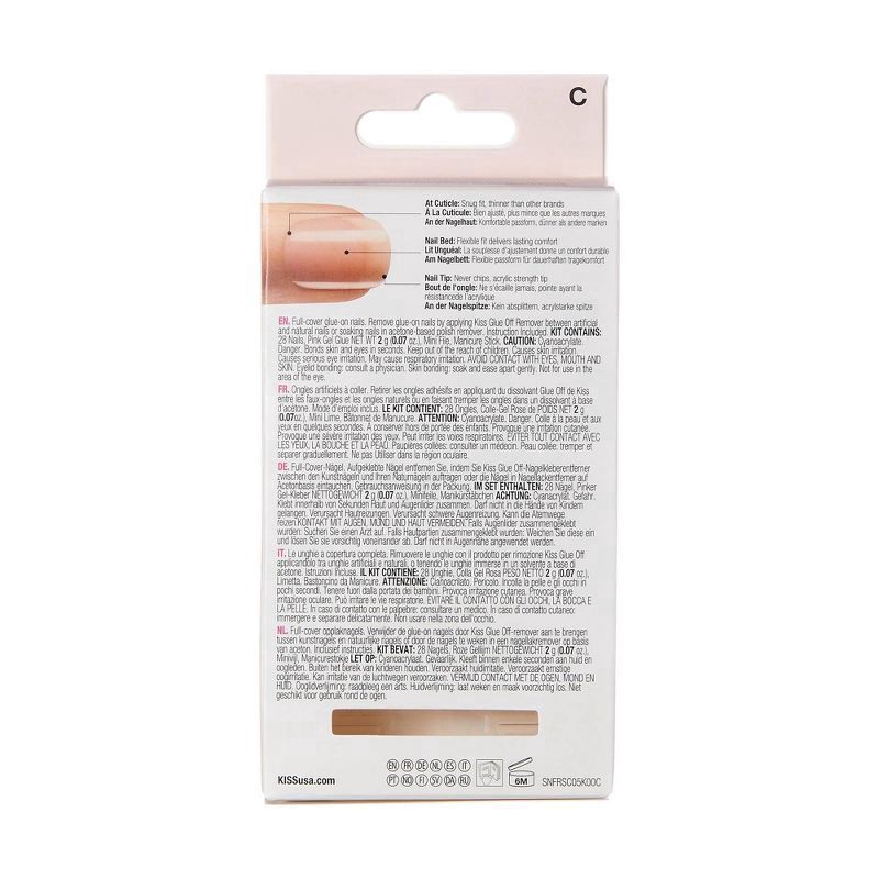 slide 3 of 4, Kiss Salon Acrylic French Nude Nails 28 ea, 28 ct