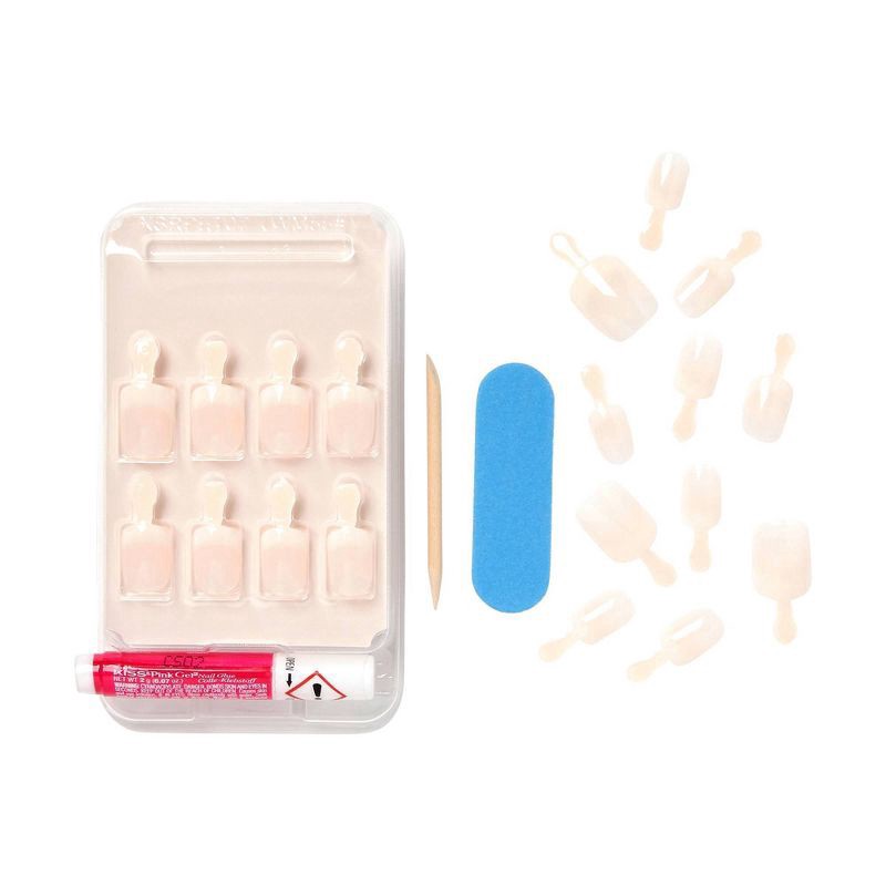 slide 2 of 4, Kiss Salon Acrylic French Nude Nails 28 ea, 28 ct