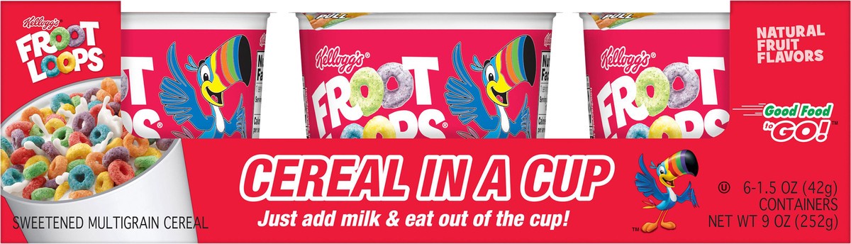 slide 4 of 8, Froot Loops Kellogg's Froot Loops Cold Breakfast Cereal, Original, 9 oz, 6 Count, 9 oz