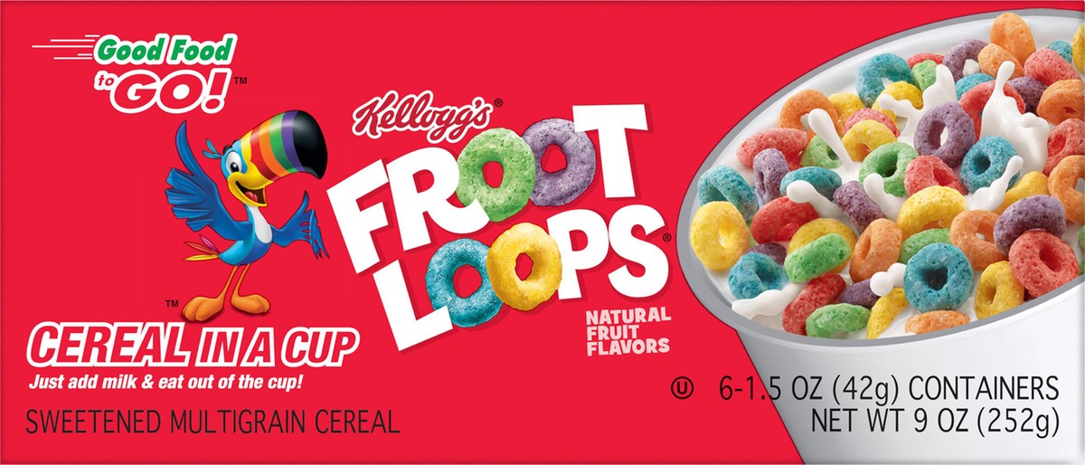 slide 5 of 8, Froot Loops Kellogg's Froot Loops Cold Breakfast Cereal, Original, 9 oz, 6 Count, 9 oz
