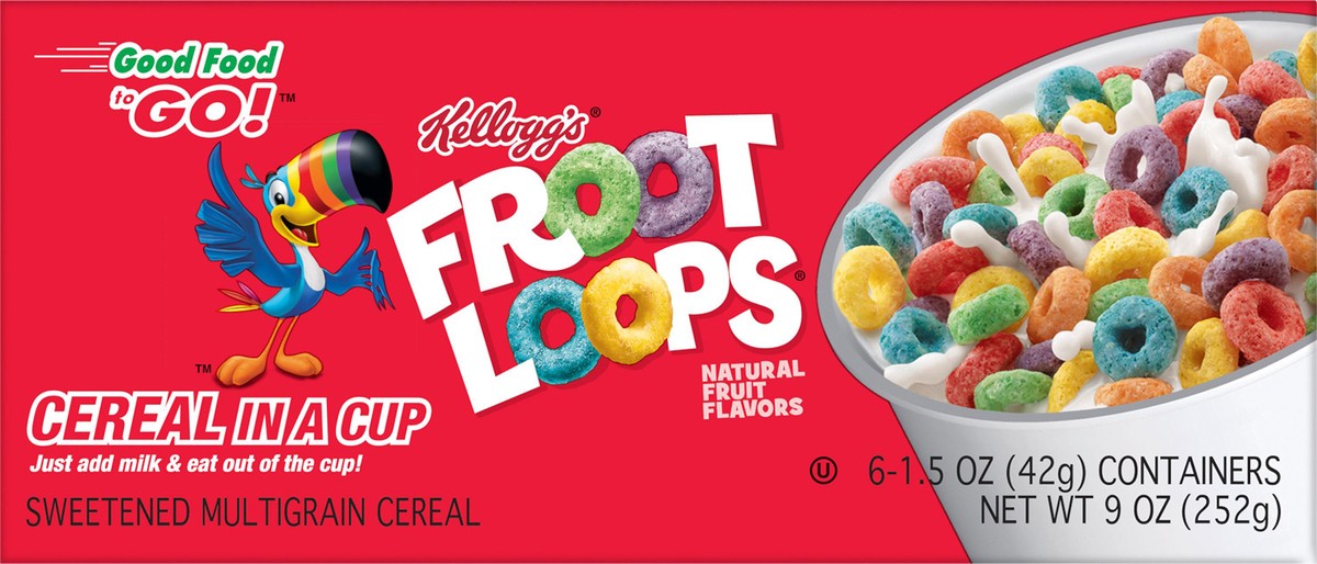 slide 6 of 8, Froot Loops Kellogg's Froot Loops Cold Breakfast Cereal, Original, 9 oz, 6 Count, 9 oz