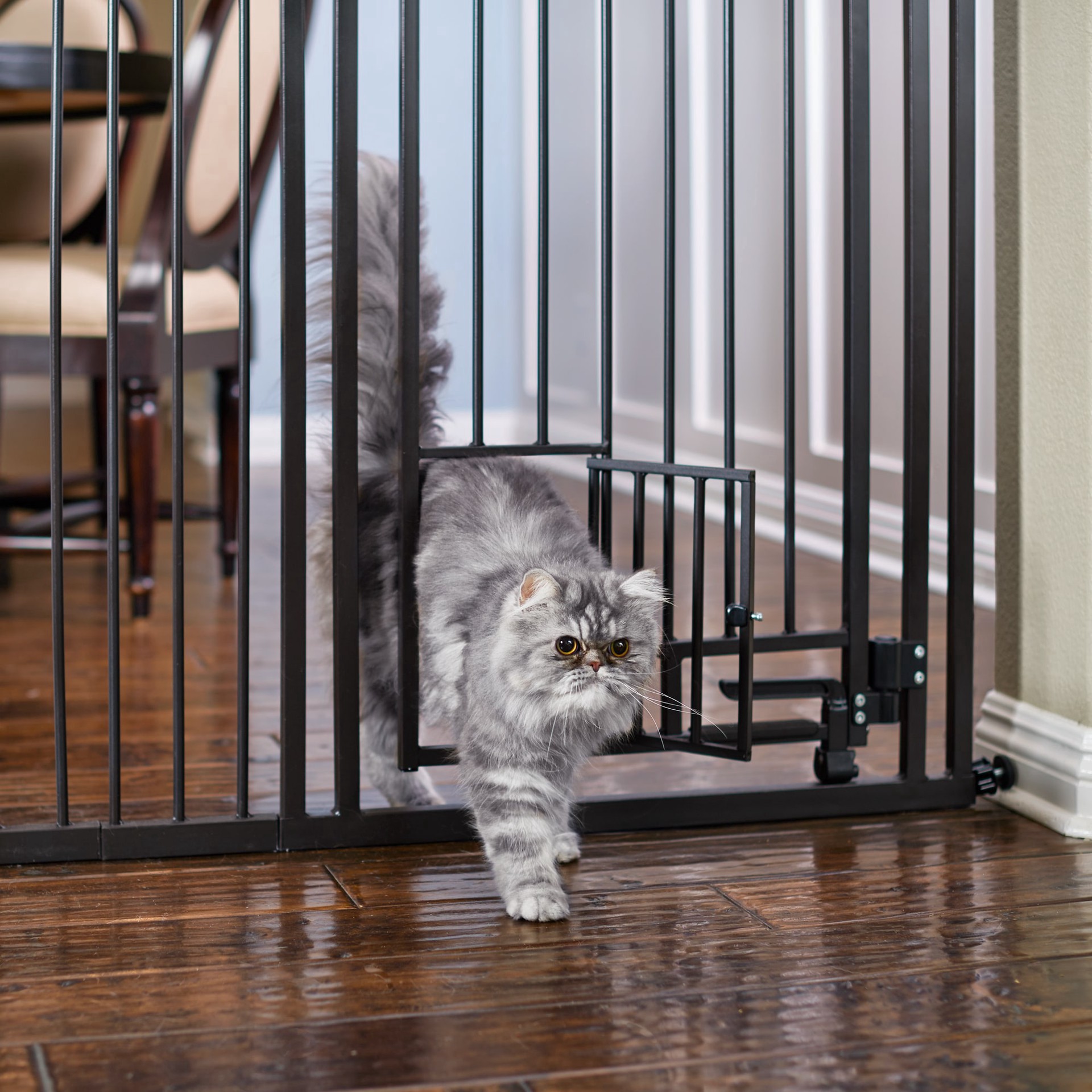 slide 3 of 3, EveryYay Freestanding Bronze Metal Pet Gate, 1 ct