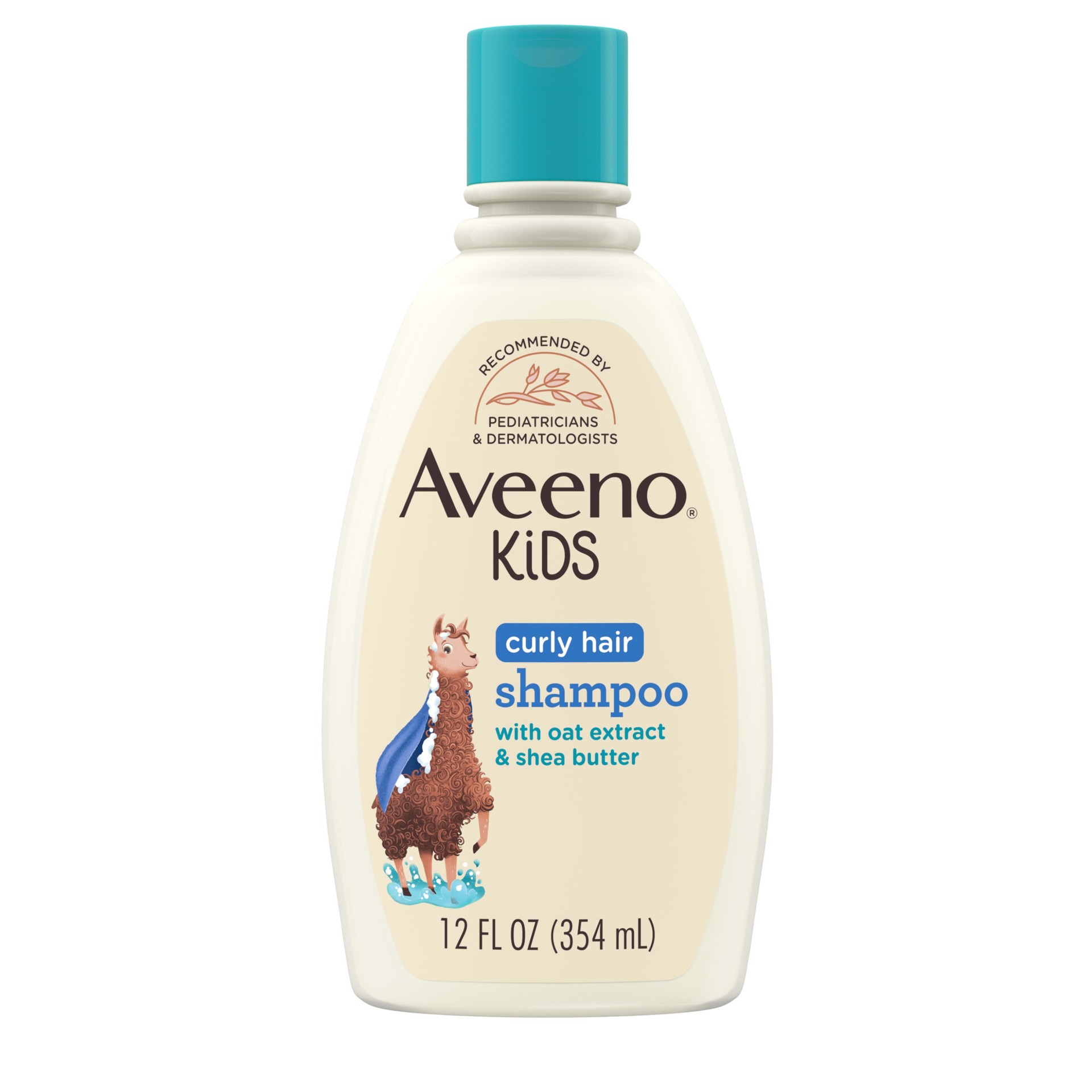 slide 1 of 2, Aveeno Kids Curly Hair Shampoo, Hydrating Shampoo, Kids Curly Hair Products, Oat Extract & Shea Butter Gentle Scent, 12 fl. oz (Pack of 1), 12 fl oz
