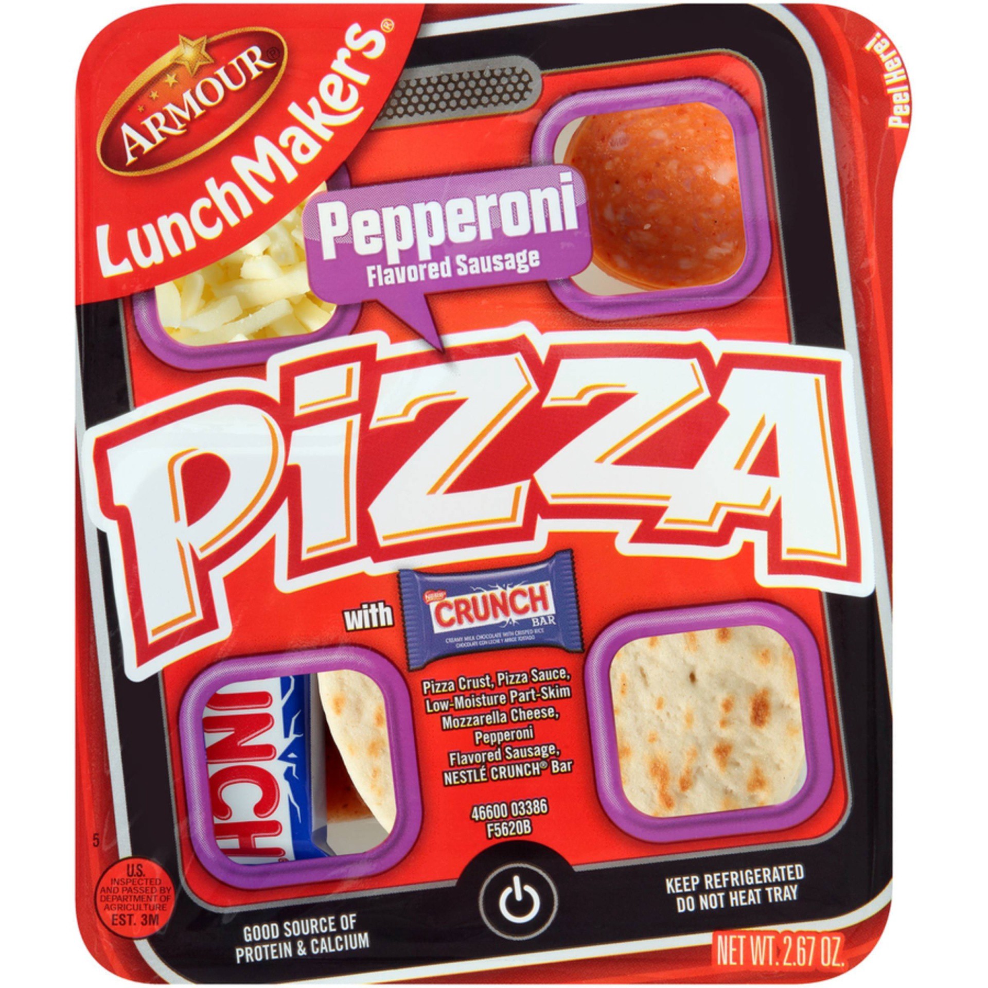 slide 1 of 9, Armour Lunchmakers Pepperoni Pizza, 2.67 oz