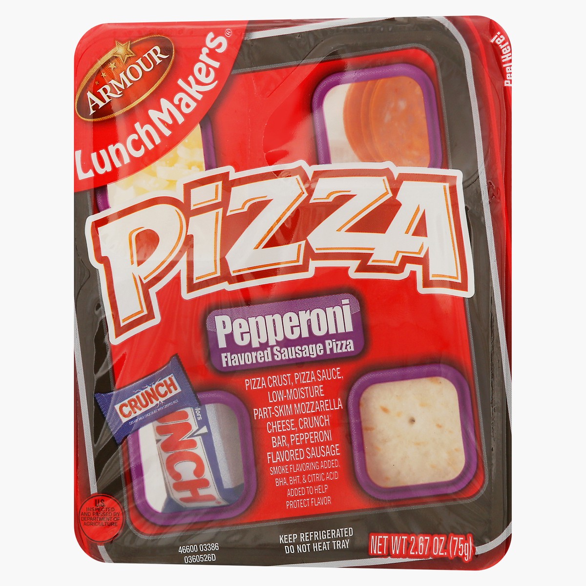 slide 2 of 9, Armour Lunchmakers Pepperoni Pizza, 2.67 oz