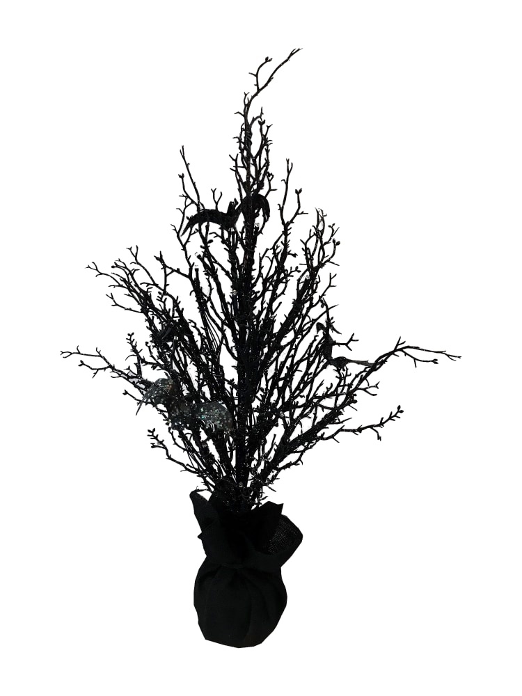 slide 1 of 1, Holiday Home Potted Decorative Tree - Black, 1 ct