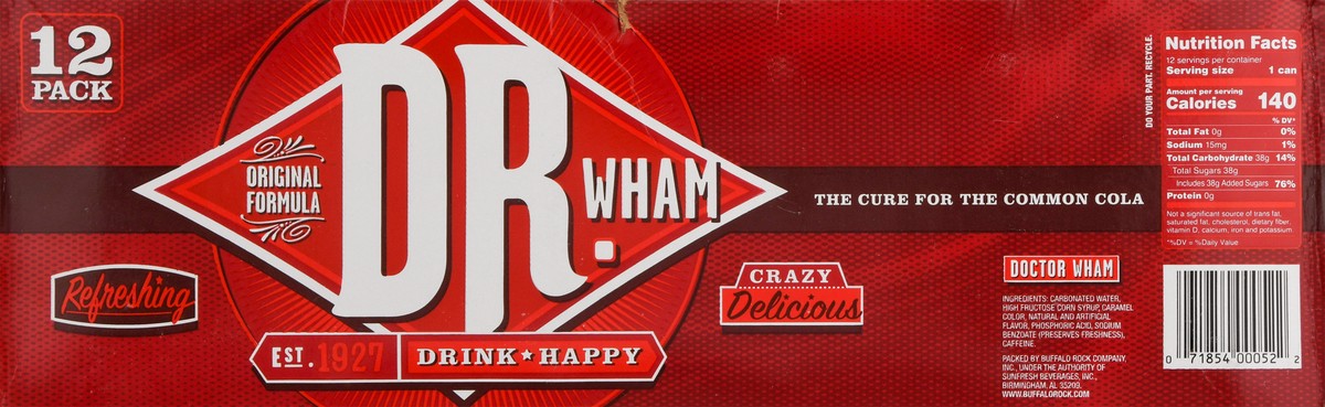 slide 4 of 14, Dr. Wham 12 Pack Original Formula Soda 12 - 12 fl oz - 12 ct, 12 ct; 12 oz