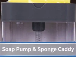 Schroeder & Tremayne Grey Soap Pump & Sponge Caddy 1 ea