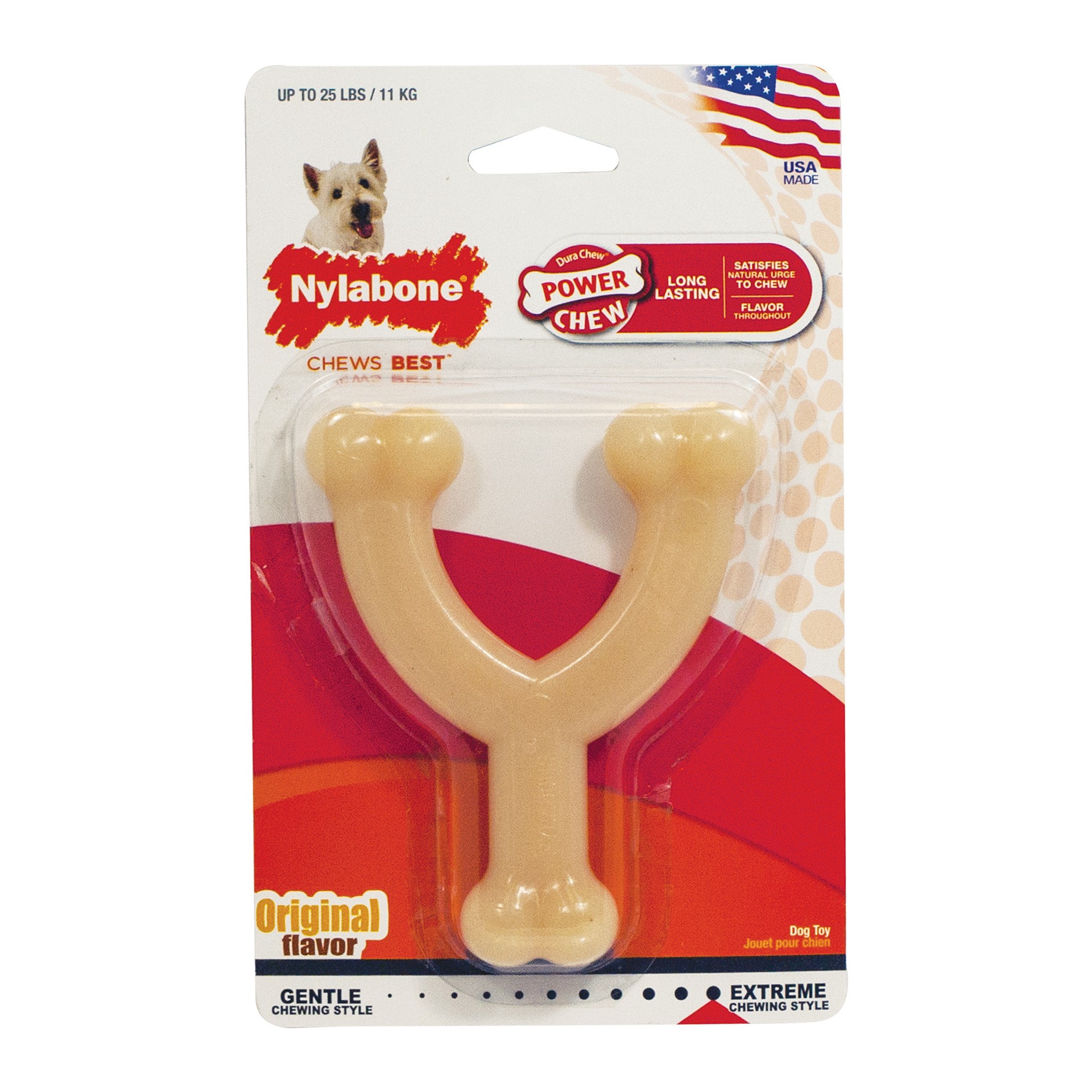 slide 1 of 7, Nylabone Flexi Chew Wishbone Dog Toy Chicken Small/Regular - Up to 25 Ibs.(1 Count), 1 ct