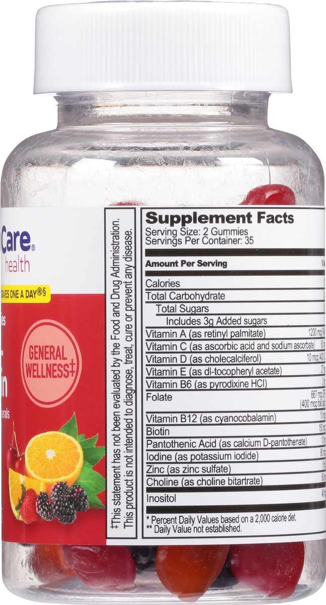 slide 5 of 17, TopCare Health Orange, Cherry & Berry Flavors Multi-Vitamin 70 Adult Gummies, 70 ct