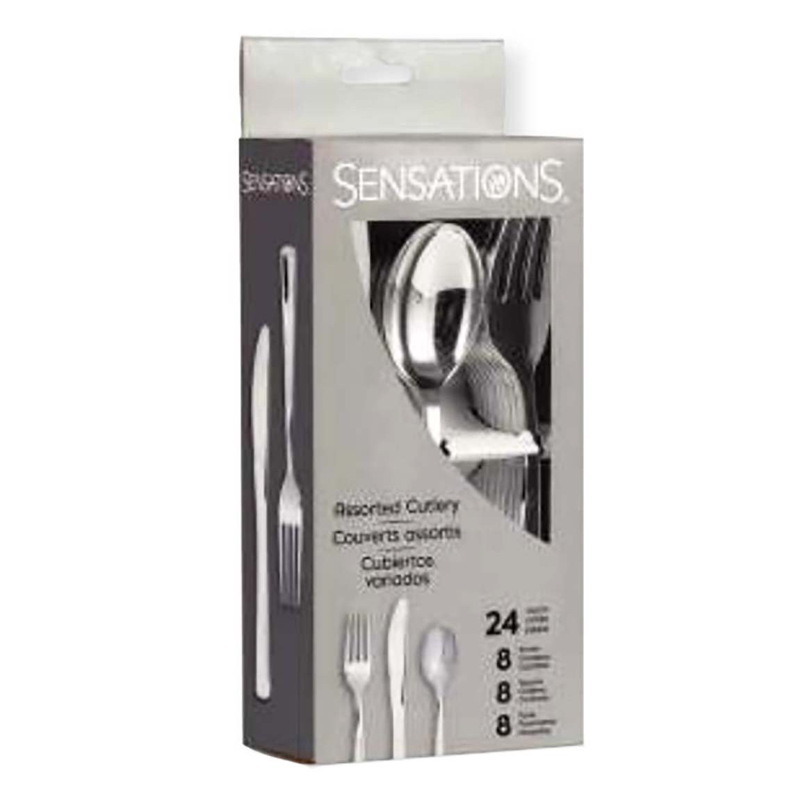 slide 1 of 1, Creative Converting Sensations Metallic SilverAssorted Cutlery, 24 ct