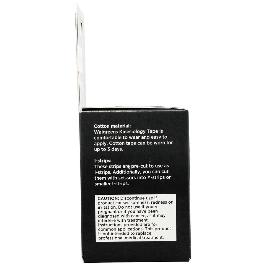 slide 2 of 4, Walgreens Black Cotton Kinesiology Tape I-Strips, 20 ct