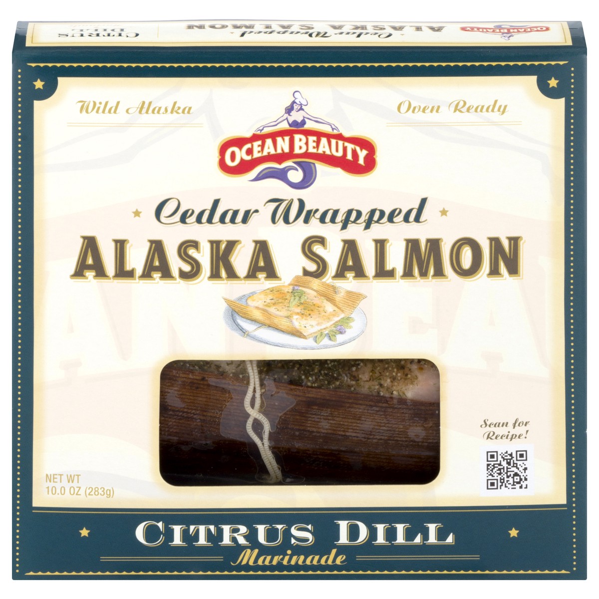 slide 1 of 9, Ocean Beauty Wild Cedar Wrapped Alaska Salmon 10 oz, 10 oz