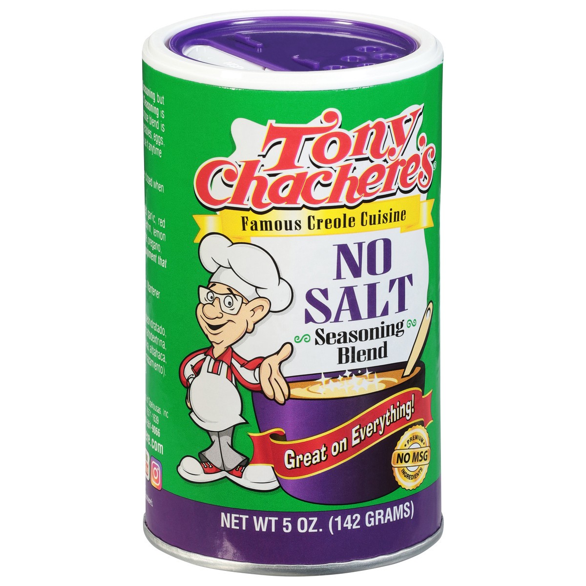 slide 5 of 13, Tony Chachere's No Salt Seasoning Blend 5 oz, 5 oz