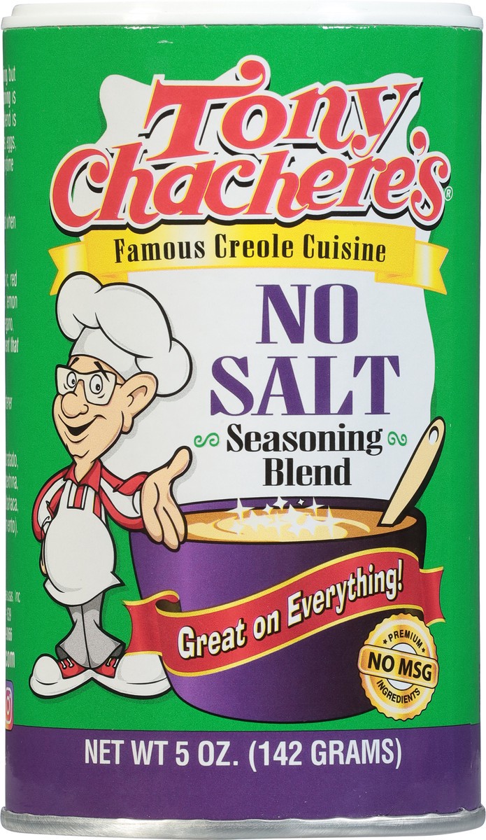 slide 6 of 13, Tony Chachere's No Salt Seasoning Blend 5 oz, 5 oz