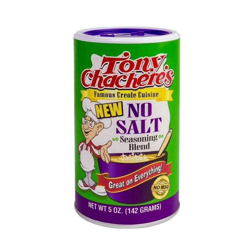 slide 1 of 13, Tony Chachere's No Salt Seasoning Blend 5 oz, 5 oz