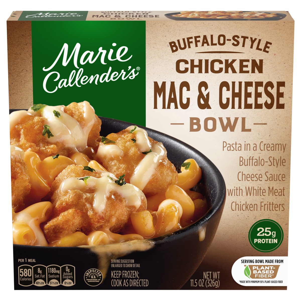 slide 1 of 5, Marie Callender's Buffalo-Style Chicken Mac and Cheese Bowl, Frozen Meal, 11.5 oz., 11.5 oz