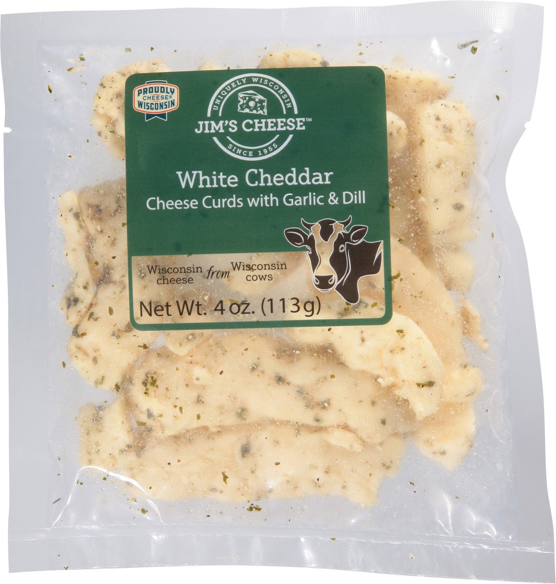 slide 3 of 11, Jim's Cheese White Cheddar Cheese Curds with Garlic & Dill 4 oz, 4 oz