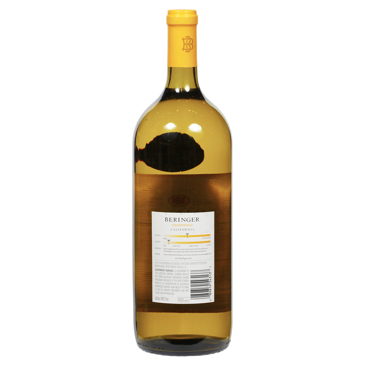 slide 2 of 2, Beringer California Chardonnay, 1.5 liter