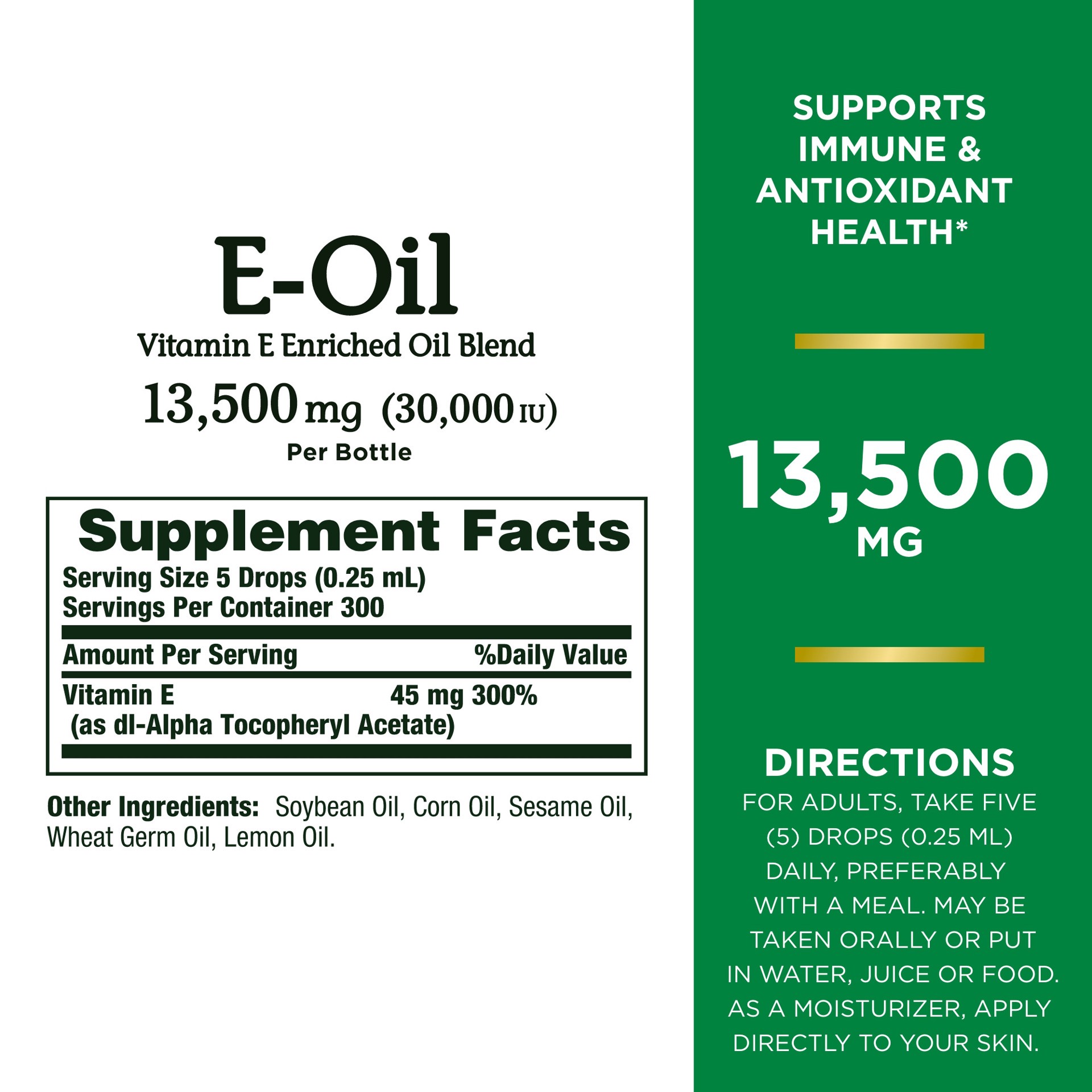 slide 2 of 5, Nature's Bounty Vitamin E Oil 30,000 IU, 2.5 fl oz