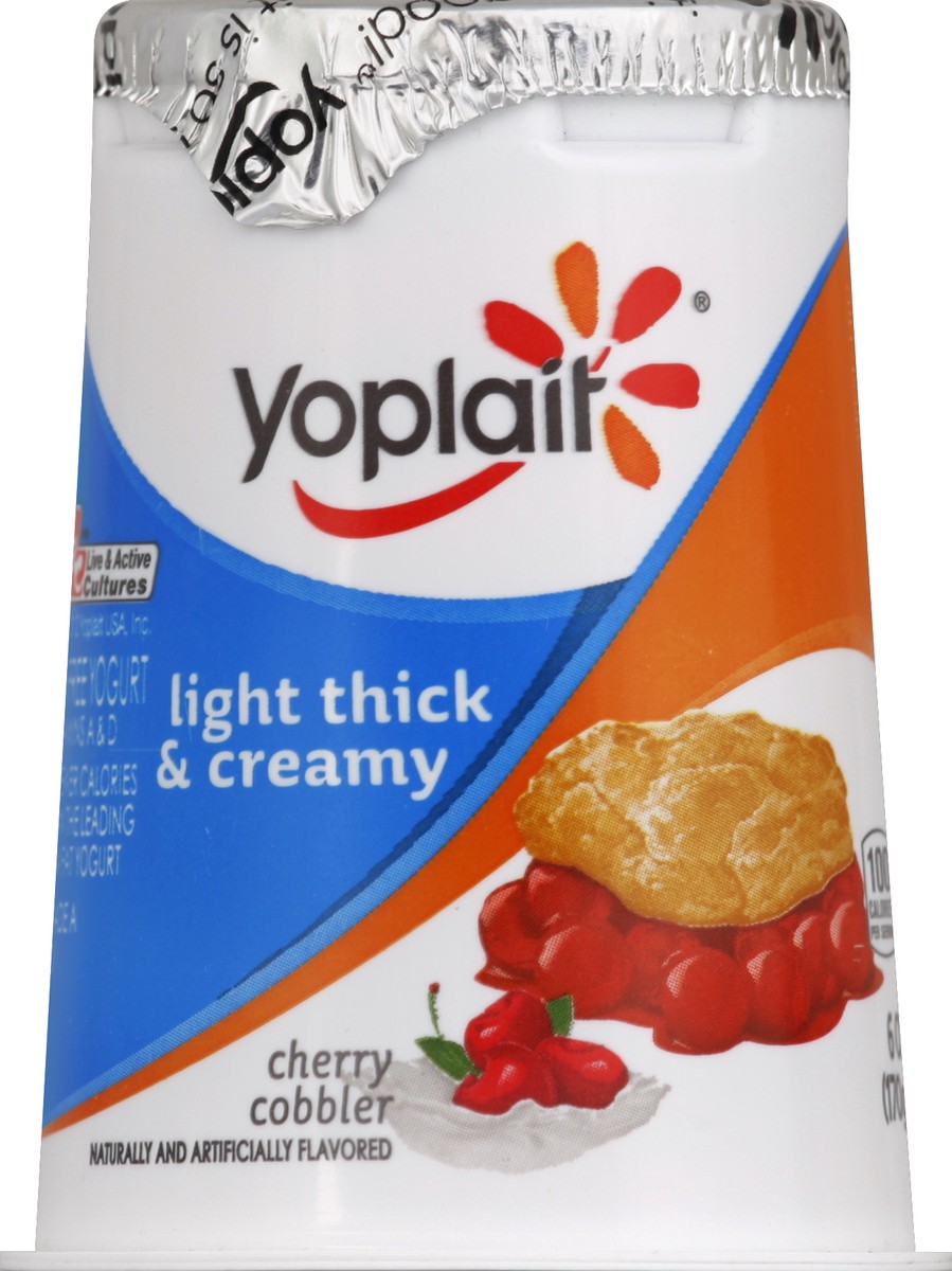 slide 2 of 2, Yoplait Yogurt, Fat Free, Cherry Cobbler, 6 oz