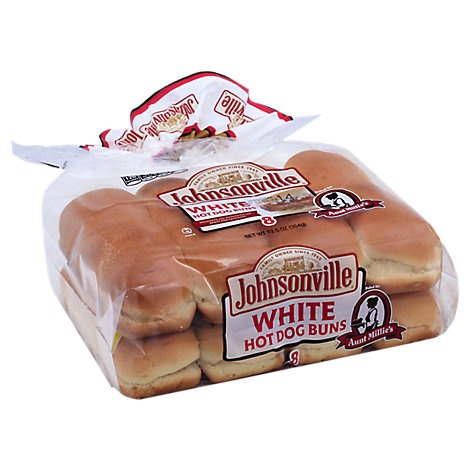 slide 1 of 1, Johnsonville White Hot Dog Buns, 8 ct