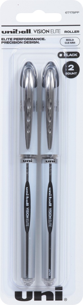 slide 6 of 12, uni-ball Black (0.8 mm) Roller Bold Pens 2 ea, 2 ct