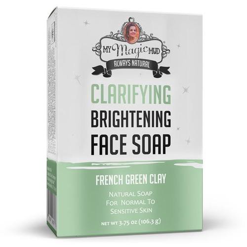 slide 1 of 1, My Magic Mud Green Clay Clarifying Brightening Face Soap, 3.75 oz