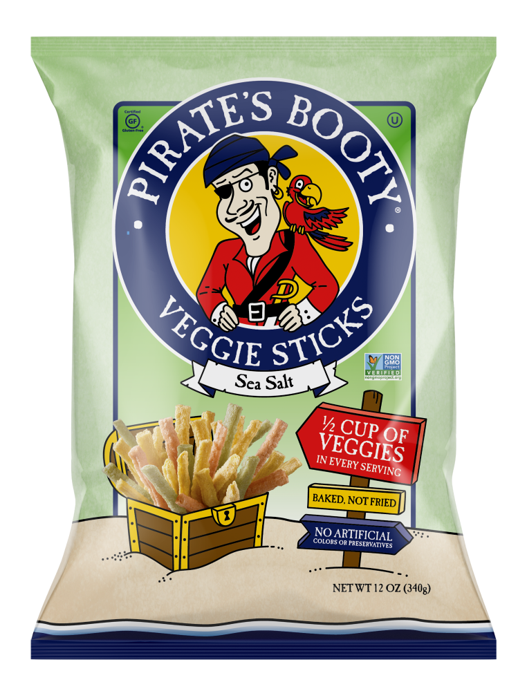 slide 1 of 1, Pirate's Booty Sea Salt Veggie Sticks, 12 oz