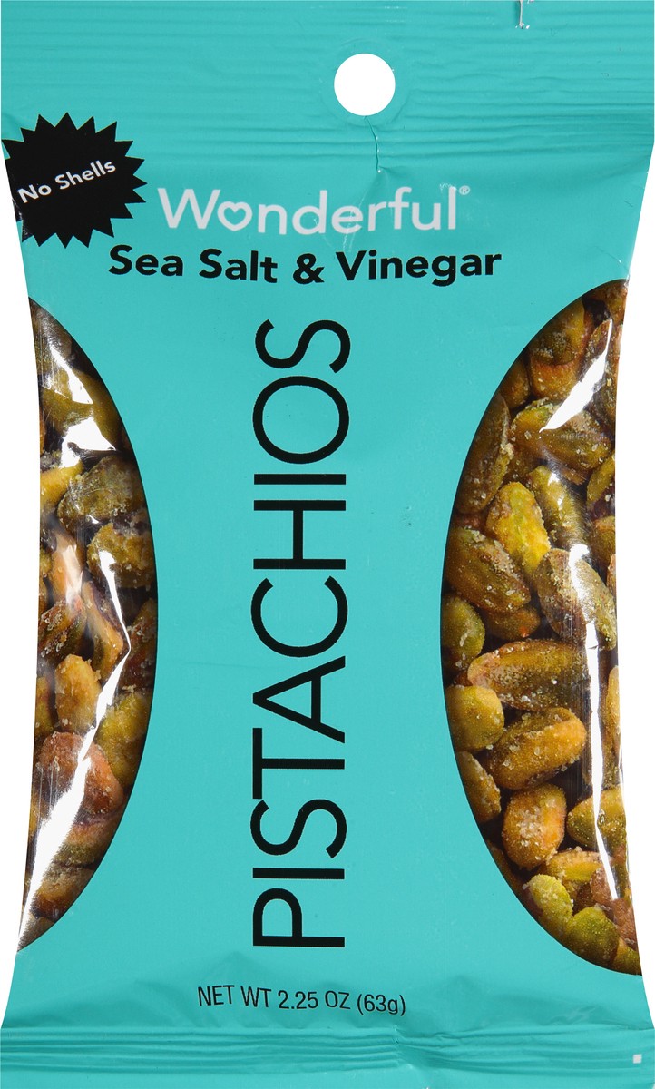 slide 3 of 10, Wonderful Pistachios, No Shells Sea Salt & Vinegar Nuts, 2.25 Ounce Bag, 2.25 oz