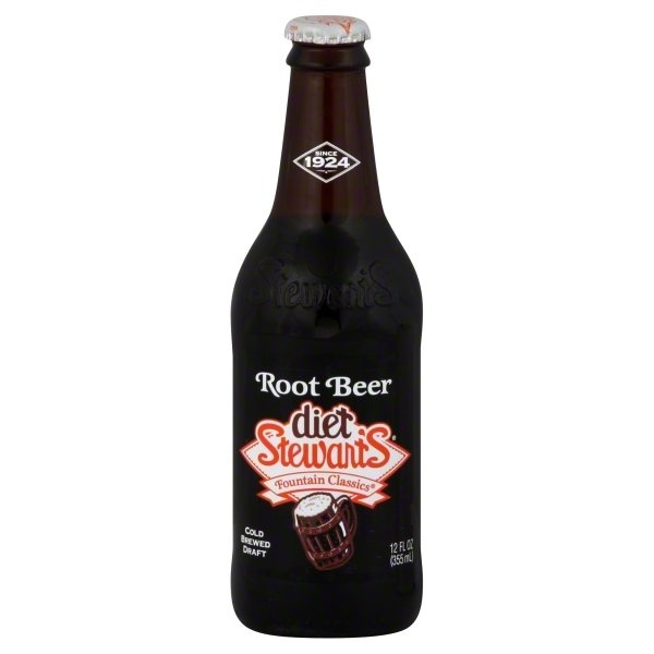 slide 1 of 4, Stewart's Diet Root Beer, 12 fl oz