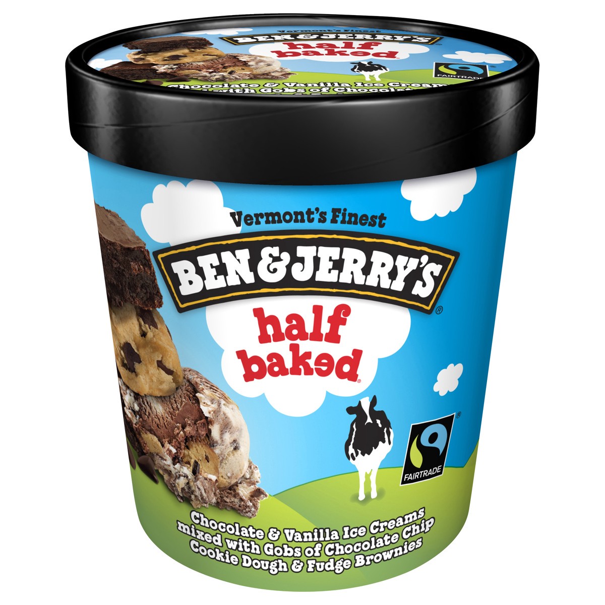 slide 1 of 3, Ben & Jerry's Ice Cream Half Baked 16 oz, 1 pint