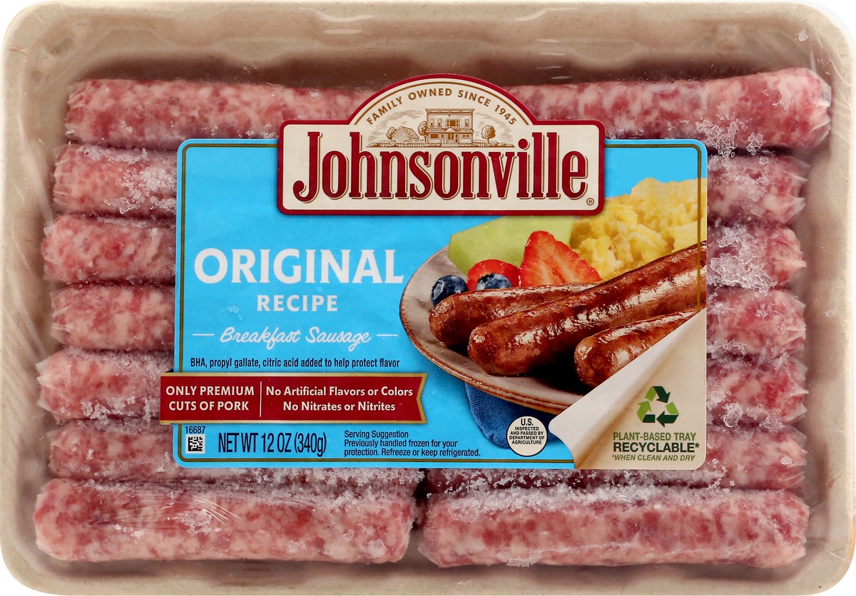 slide 2 of 11, Johnsonville Original Recipe Breakfast Sausage 12 oz, 12 oz