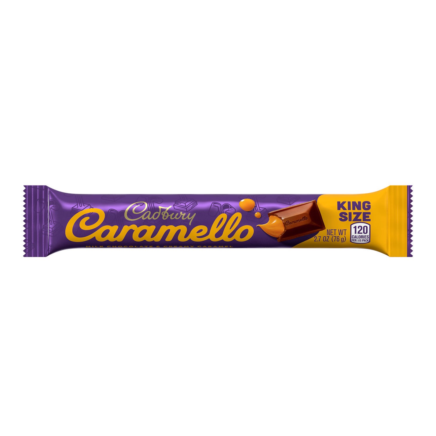 slide 1 of 6, Cadbury CARAMELLO Milk Chocolate Caramel King Size, Candy Bar, 2.7 oz, 2.7 oz