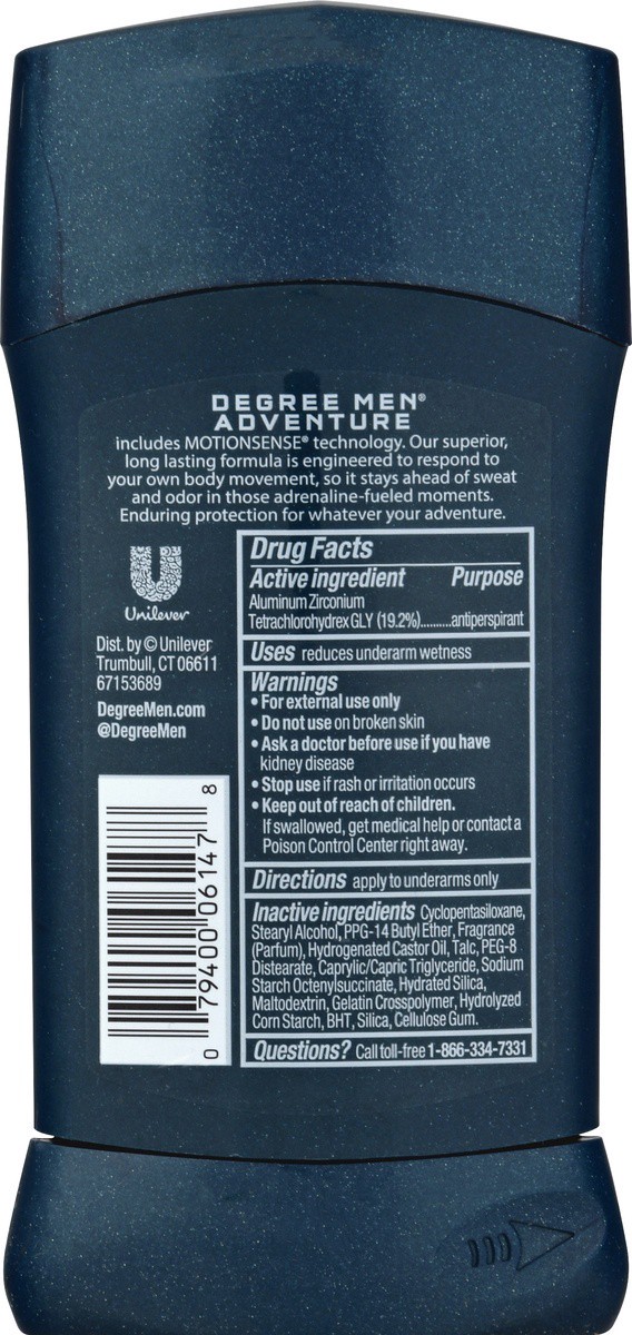 slide 9 of 9, Degree Men Adventure Antiperspirant Deodorant - 2.7 Oz, 2.7 oz