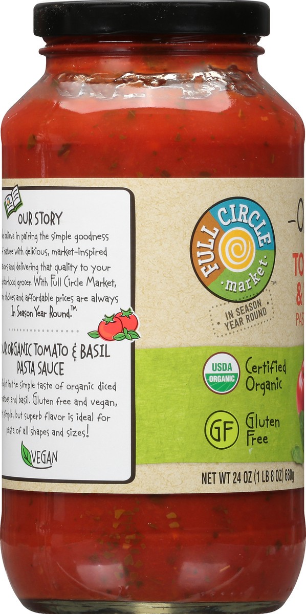 slide 13 of 13, Full Circle Market Full Circle Tomato Basil Pasta Sauce, 24 oz