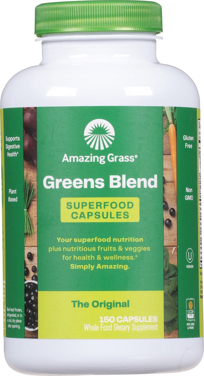 slide 9 of 9, Amazing Grass Green Superfood Original Capsules, 150 ct