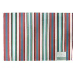 Room & Retreat Seasonal Bright Baskeweave Woven Vinyl Placemat, 2 Pack, 13 In X 19 In