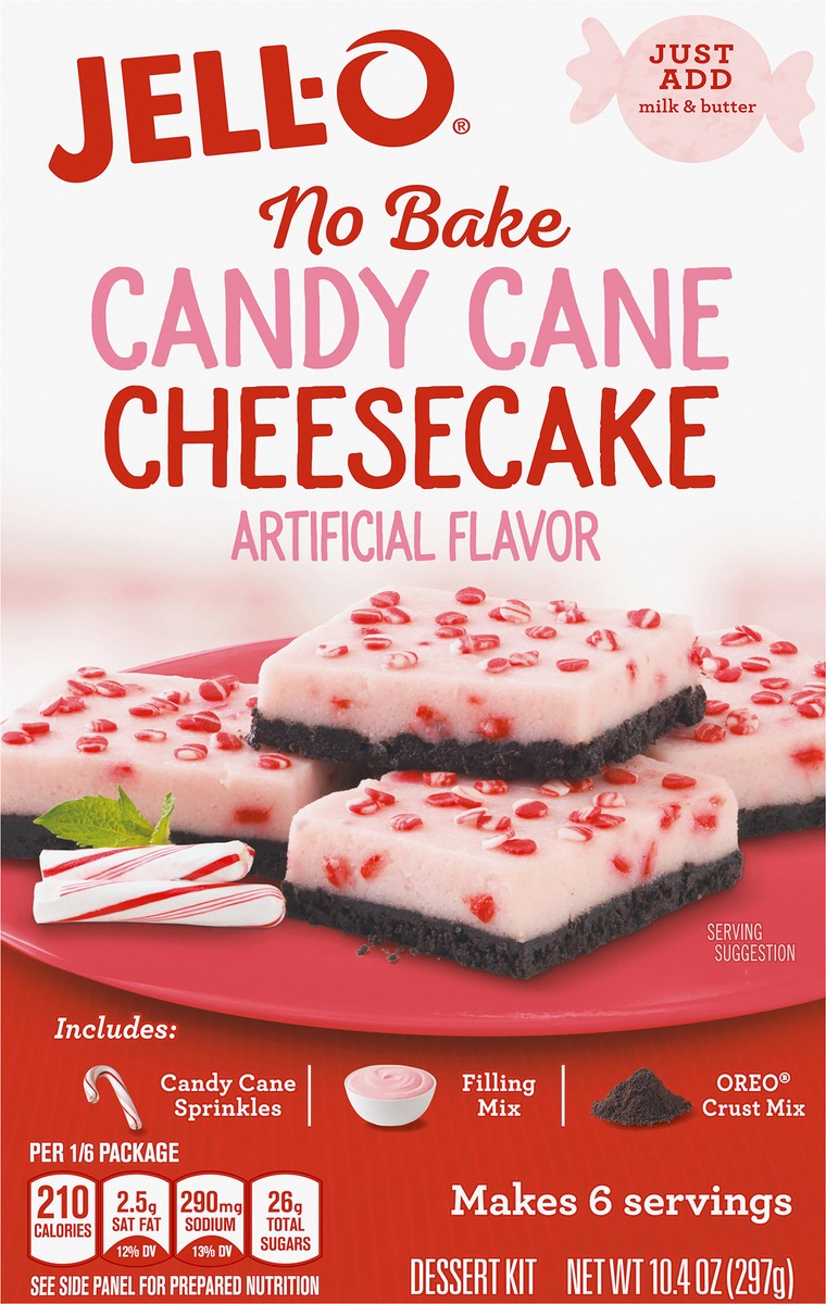 slide 6 of 9, Jell-O No Bake Candy Cane Dessert Mix 10.4 oz Box, 10.4 oz